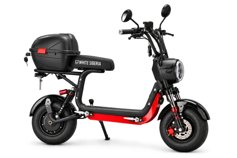 Электроскутер WHITE SIBERIA MINI R 3.0 BLACK 60V,
