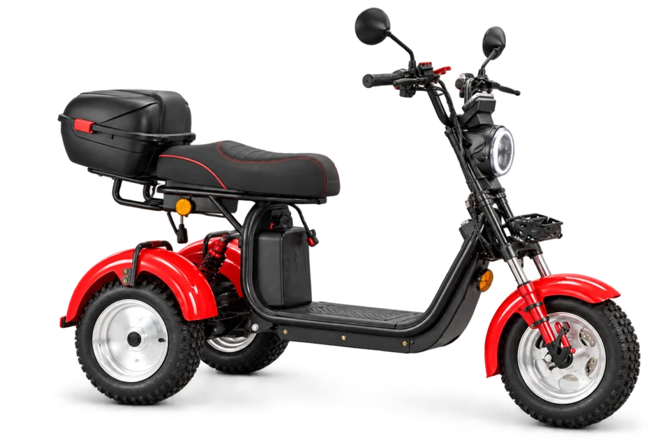 WHITE SIBERIA PRO TRIKE 3000W на колесах ALLROAD RED