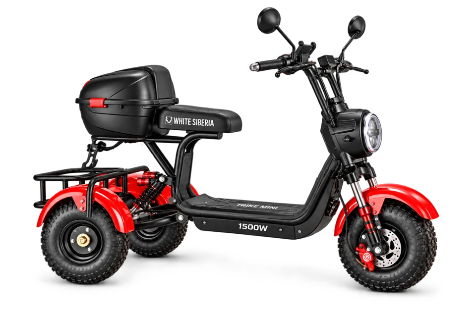 WHITE SIBERIA TRIKE MINI RED 1500 W